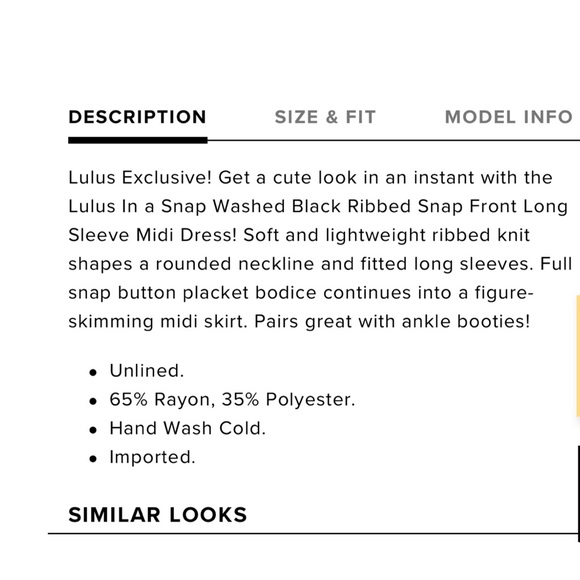 Snap Front Long Sleeve Midi Dress - Picture 7 of 7